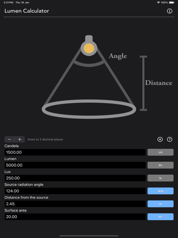 Lumen_Calculator iPadOS App Screenshot 6