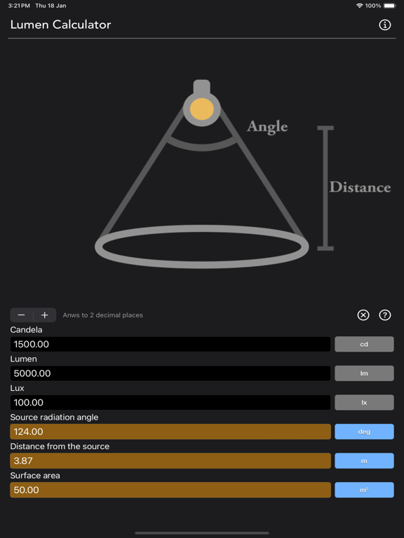 Lumen_Calculator iPadOS App Screenshot 8