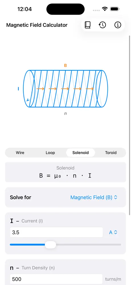 Magnetic_Field_Calc iOS App Screenshot 5