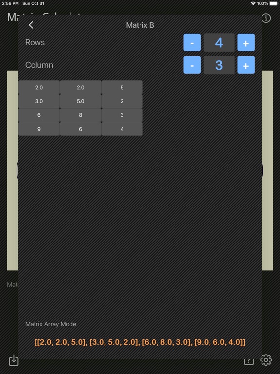 Matrix_Calc_Plus iPadOS App Screenshot 6