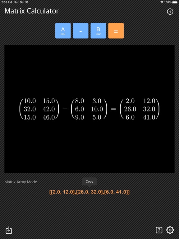 Matrix_Calc_Plus iPadOS App Screenshot 7
