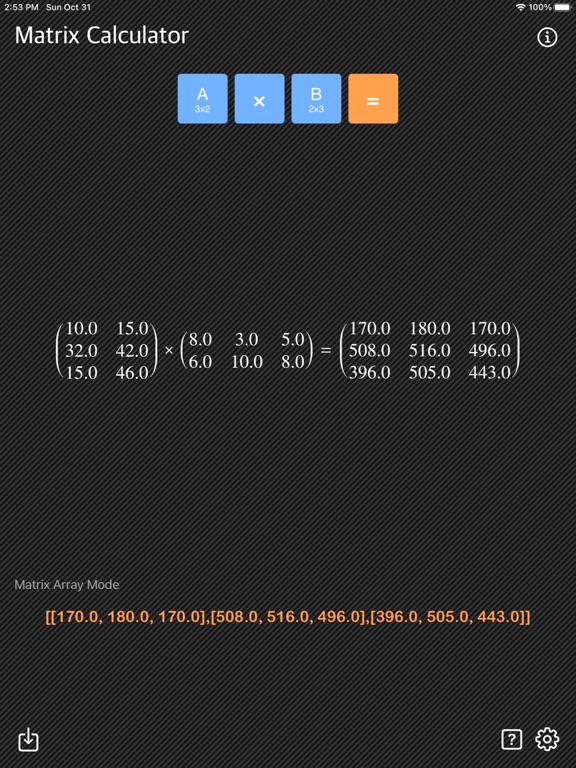 Matrix_Calc_Plus iPadOS App Screenshot 8