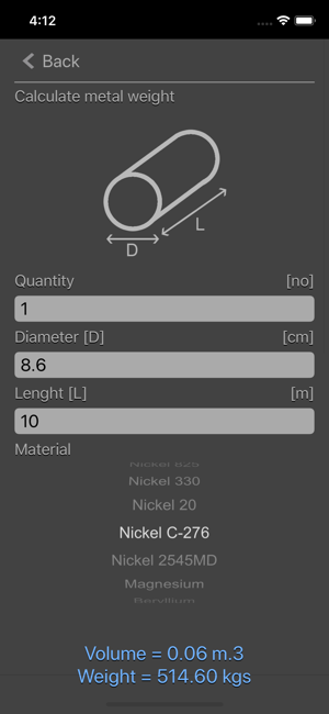 Metal Calculator Plus iOS App for iPhone and iPad