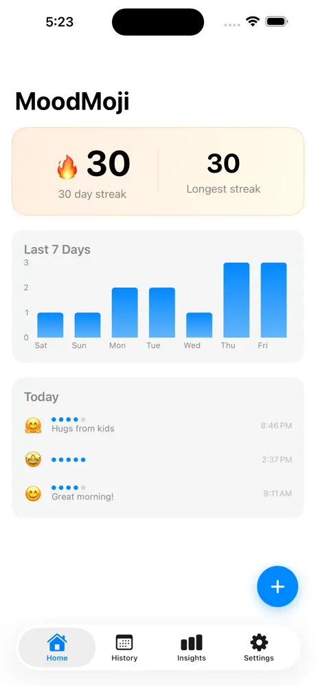 MoodMoji_Daily_Mood_Tracker iOS App Screenshot 1