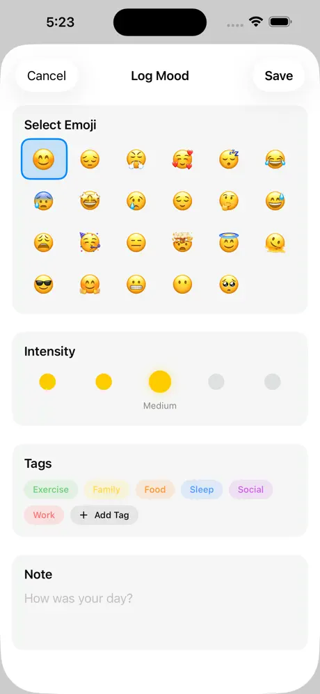 MoodMoji_Daily_Mood_Tracker iOS App Screenshot 2