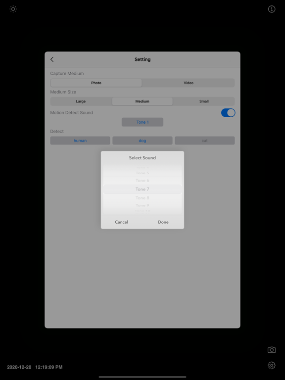 Motion_Detector_Camera iPadOS App Screenshot 6