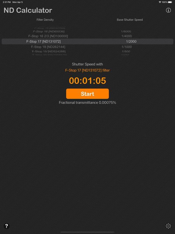 Neutral_Density_Calculator iPadOS App Screenshot 6