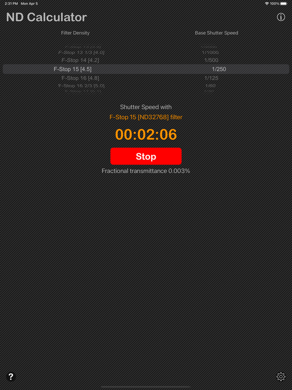 Neutral_Density_Calculator iPadOS App Screenshot 9