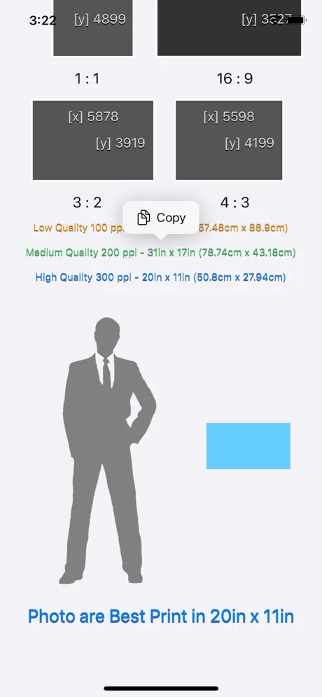 Photo_Print_Sizes_Calculator iOS App Screenshot 6