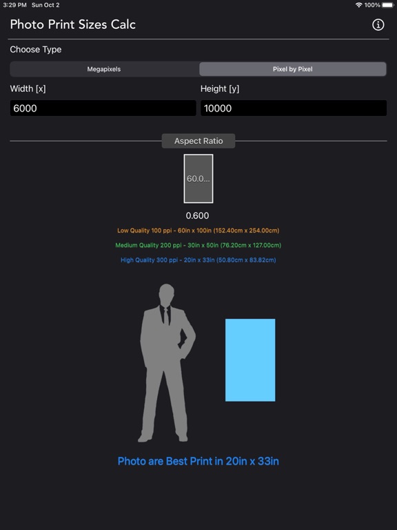 Photo_Print_Sizes_Calculator iPadOS App Screenshot 8