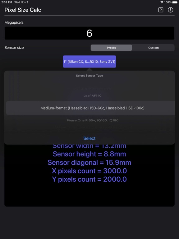 Pixel_Size_Calculator iPadOS App Screenshot 6
