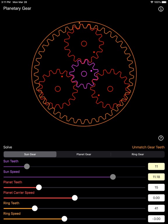 Planetary_Gear_Calculator iPadOS App Screenshot 7