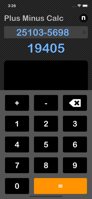 Plus Minus Calculator iOS App for iPhone and iPad