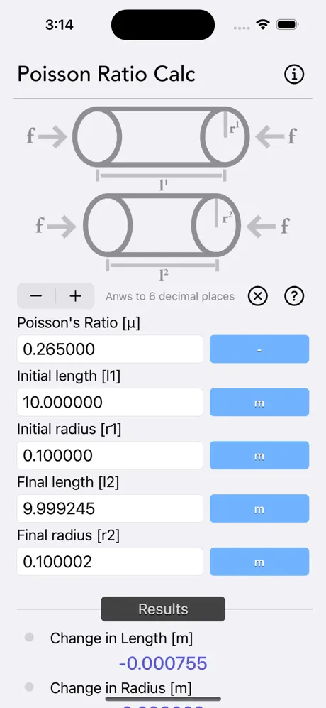 Poisson_Ratio_Calculator iOS App Screenshot 1