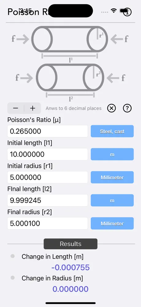 Poisson_Ratio_Calculator iOS App Screenshot 2