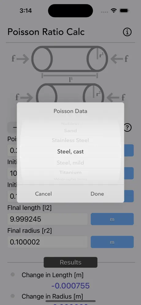 Poisson_Ratio_Calculator iOS App Screenshot 3