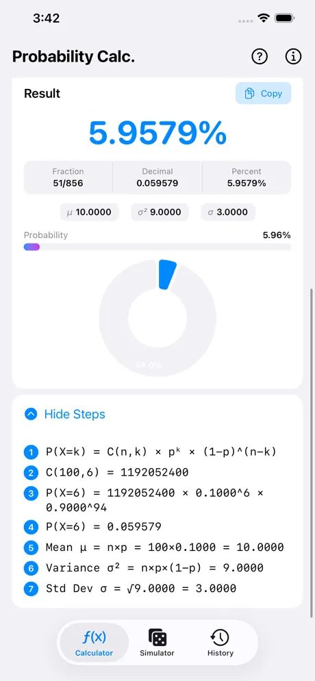 Probability_Calculator_Plus iOS App Screenshot 5