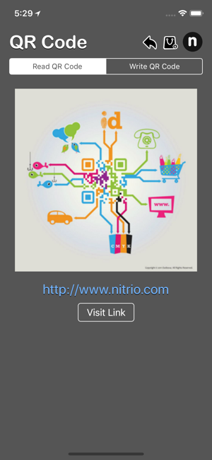 QR Code Nitrio iOS App for iPhone and iPad