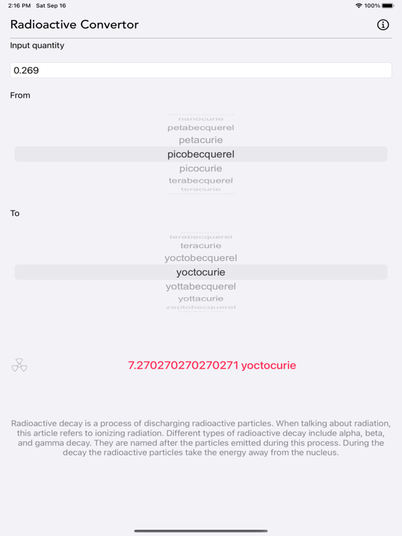 Radioactivity_Conversion iPadOS App Screenshot 10