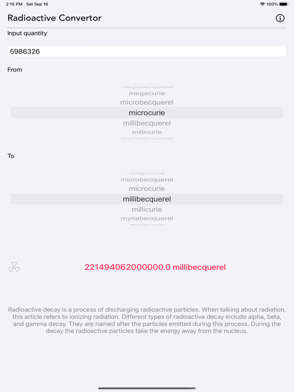 Radioactivity_Conversion iPadOS App Screenshot 7