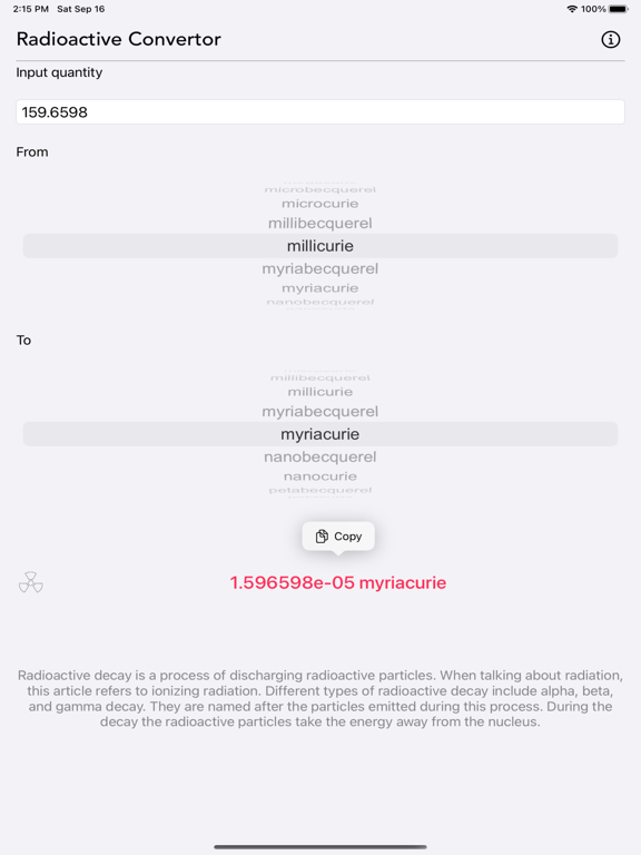 Radioactivity_Conversion iPadOS App Screenshot 8