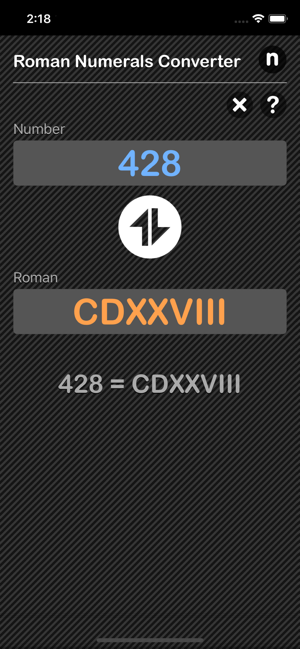 Roman Numerals Converter Plus iOS App for iPhone and iPad