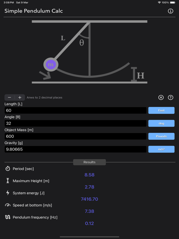 Simple_Pendulum_Calculator iPadOS App Screenshot 6