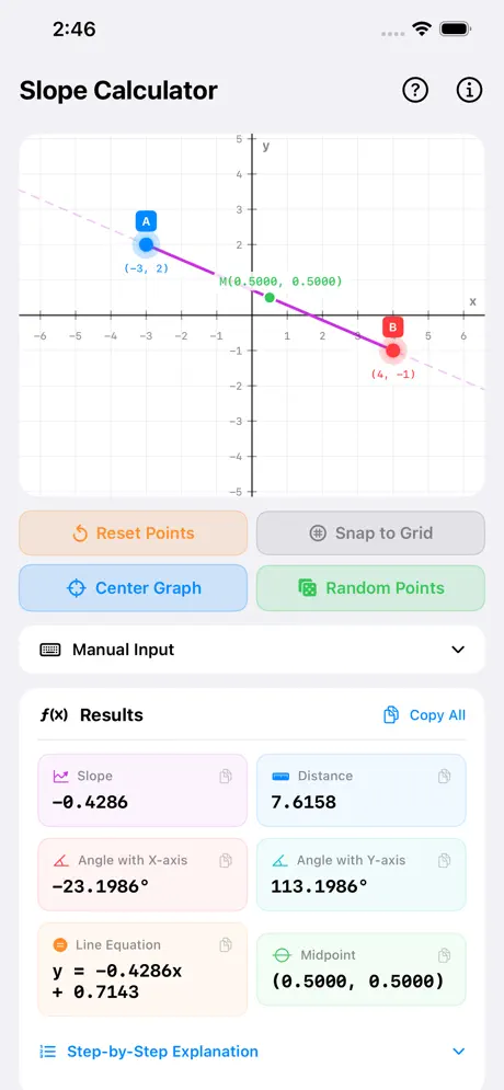 Slope_Calculator_Plus iOS App Screenshot 1