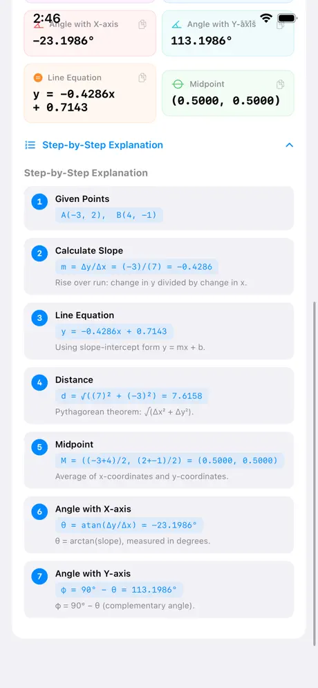 Slope_Calculator_Plus iOS App Screenshot 2