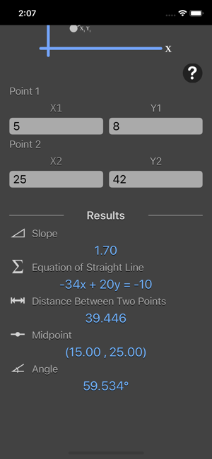 Slope Calculator Plus iOS App for iPhone and iPad