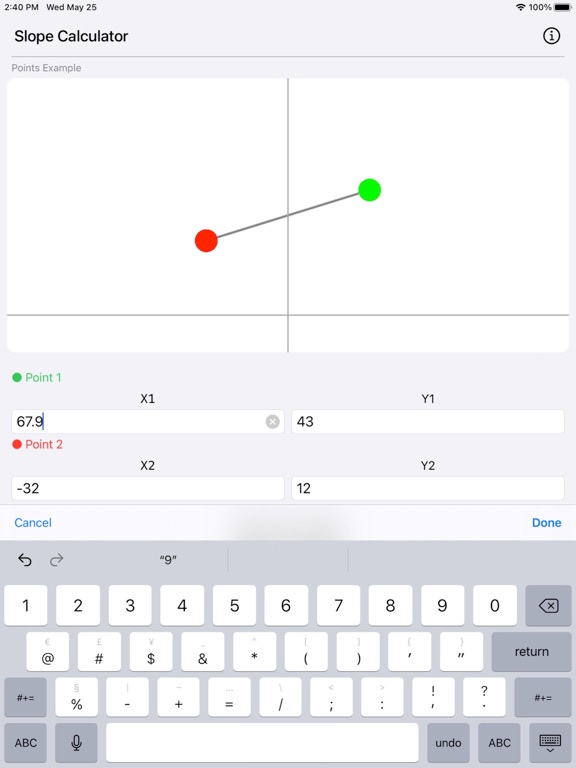 Slope_Calculator_Plus iPadOS App Screenshot 3