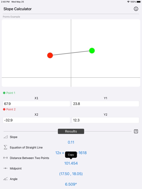 Slope_Calculator_Plus iPadOS App Screenshot 4
