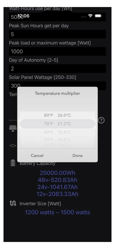 Solar_Panel_Calculator_Plus iOS App Screenshot 3