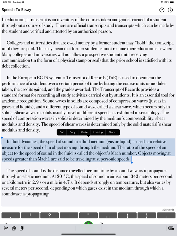 Speech_To_Essay iPadOS App Screenshot 6