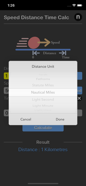 Speed Distance Time Calc iOS App for iPhone and iPad