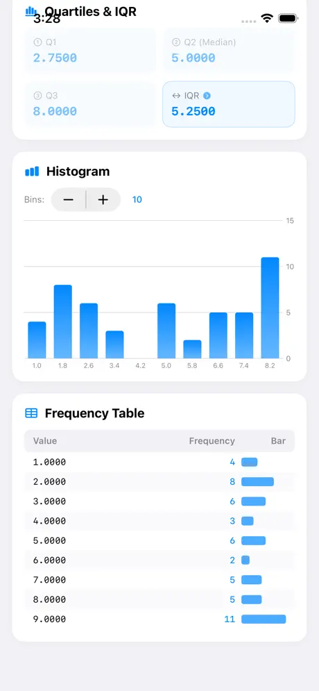 Statistics_Calculator_Plus iOS App Screenshot 3
