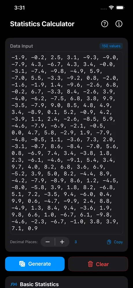Statistics_Calculator_Plus iOS App Screenshot 6