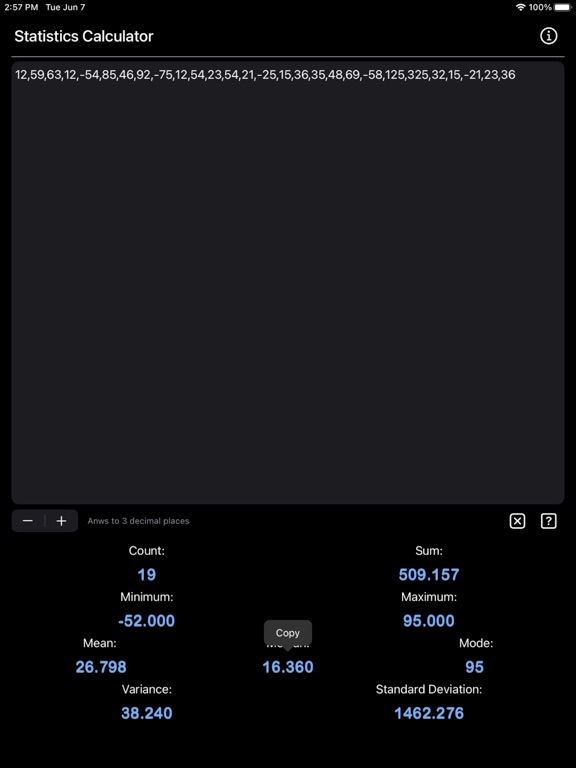Statistics_Calculator_Plus iPadOS App Screenshot 10