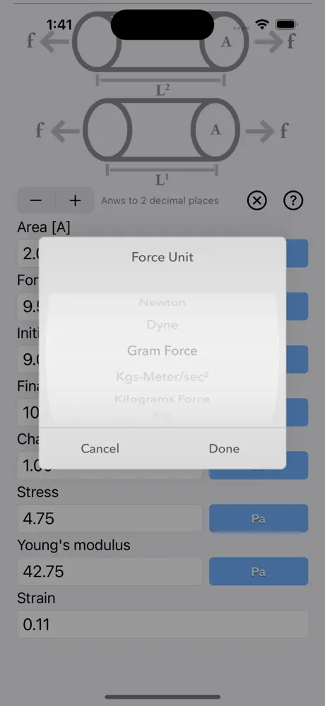 Stress_Strain_Calculator iOS App Screenshot 3