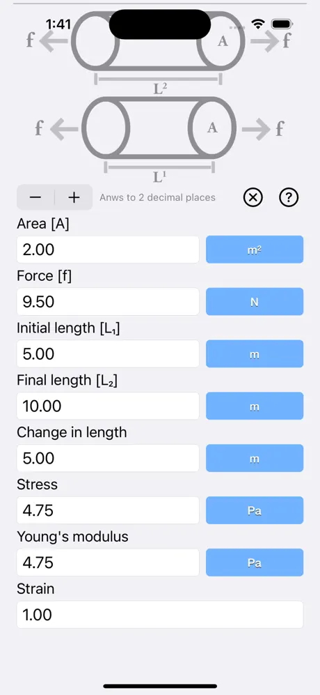 Stress_Strain_Calculator iOS App Screenshot 5