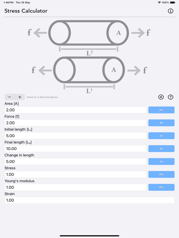 Stress_Strain_Calculator iPadOS App Screenshot 4