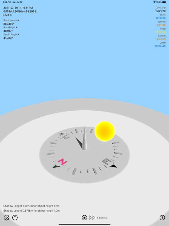 Sun_Calculator iPadOS App Screenshot 2