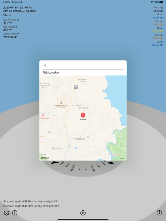 Sun_Calculator iPadOS App Screenshot 3