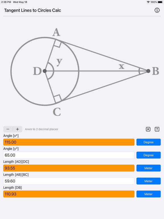Tangent_Lines_to_Circles_Calc iPadOS App Screenshot 4