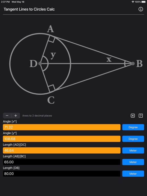 Tangent_Lines_to_Circles_Calc iPadOS App Screenshot 7