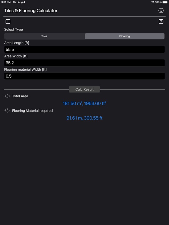 Tiles_and_Flooring_Calculator iPadOS App Screenshot 5