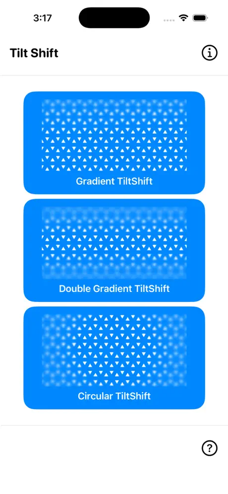 Tilt_Shift iOS App Screenshot 1