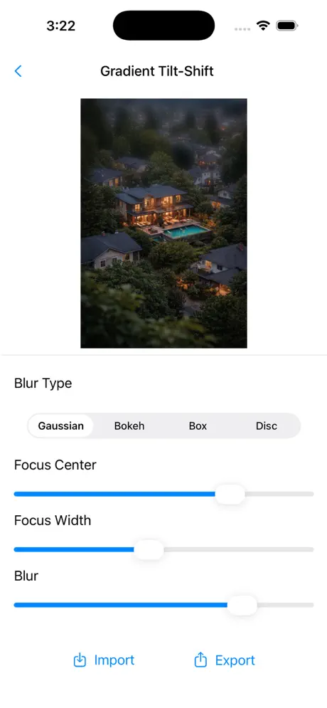 Tilt_Shift iOS App Screenshot 4