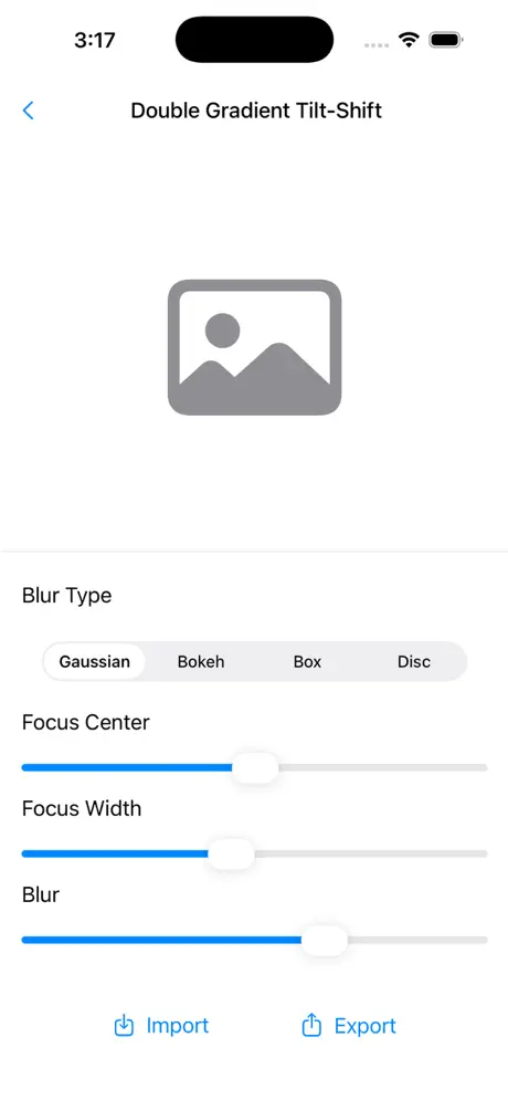 Tilt_Shift iOS App Screenshot 5