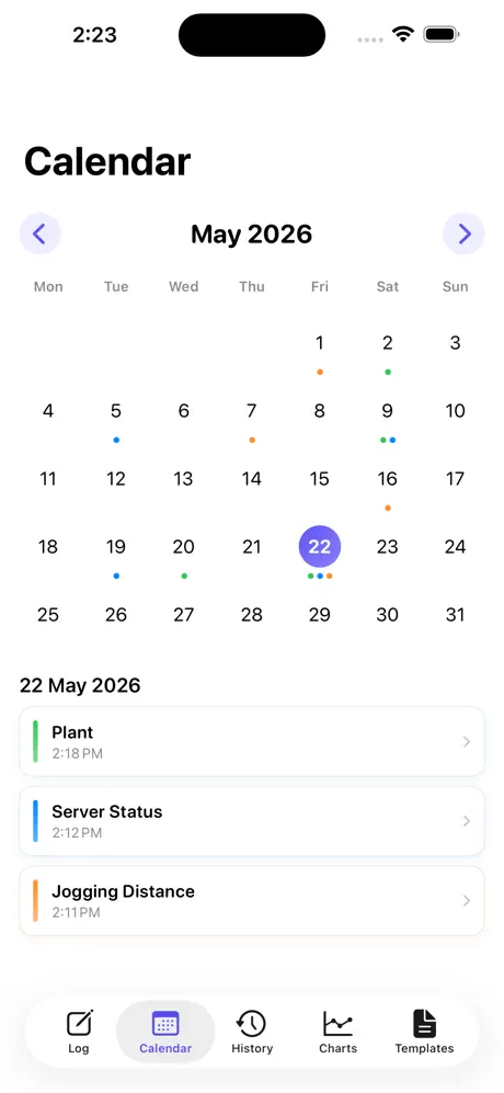 Trackly iOS App Screenshot 2